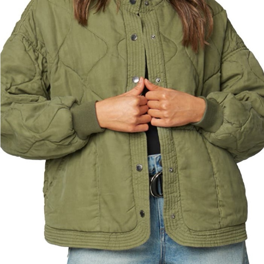 Blank NYC Olive Bomber Jacket